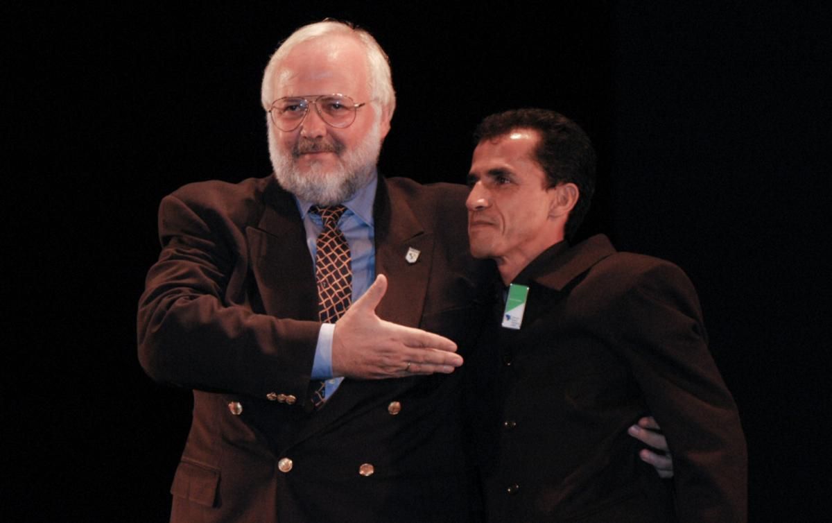 Polyvios e Vanderlei juntos no Prêmio Brasil Olímpico de 2004