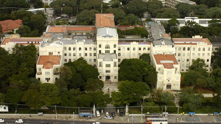 Vista aérea da Faculdade de Medicina da USP, em São Paulo. / USP Imagens