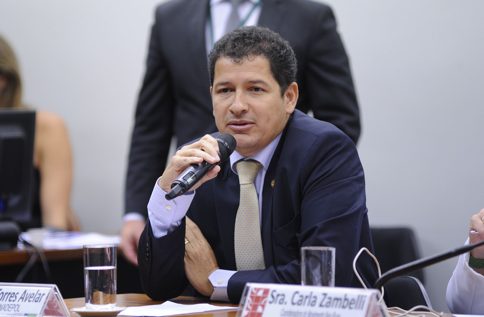 O então presidente da Federação Nacional dos Delegados de Polícia Federal, Sandro Avelar, durante audiência na Câmara