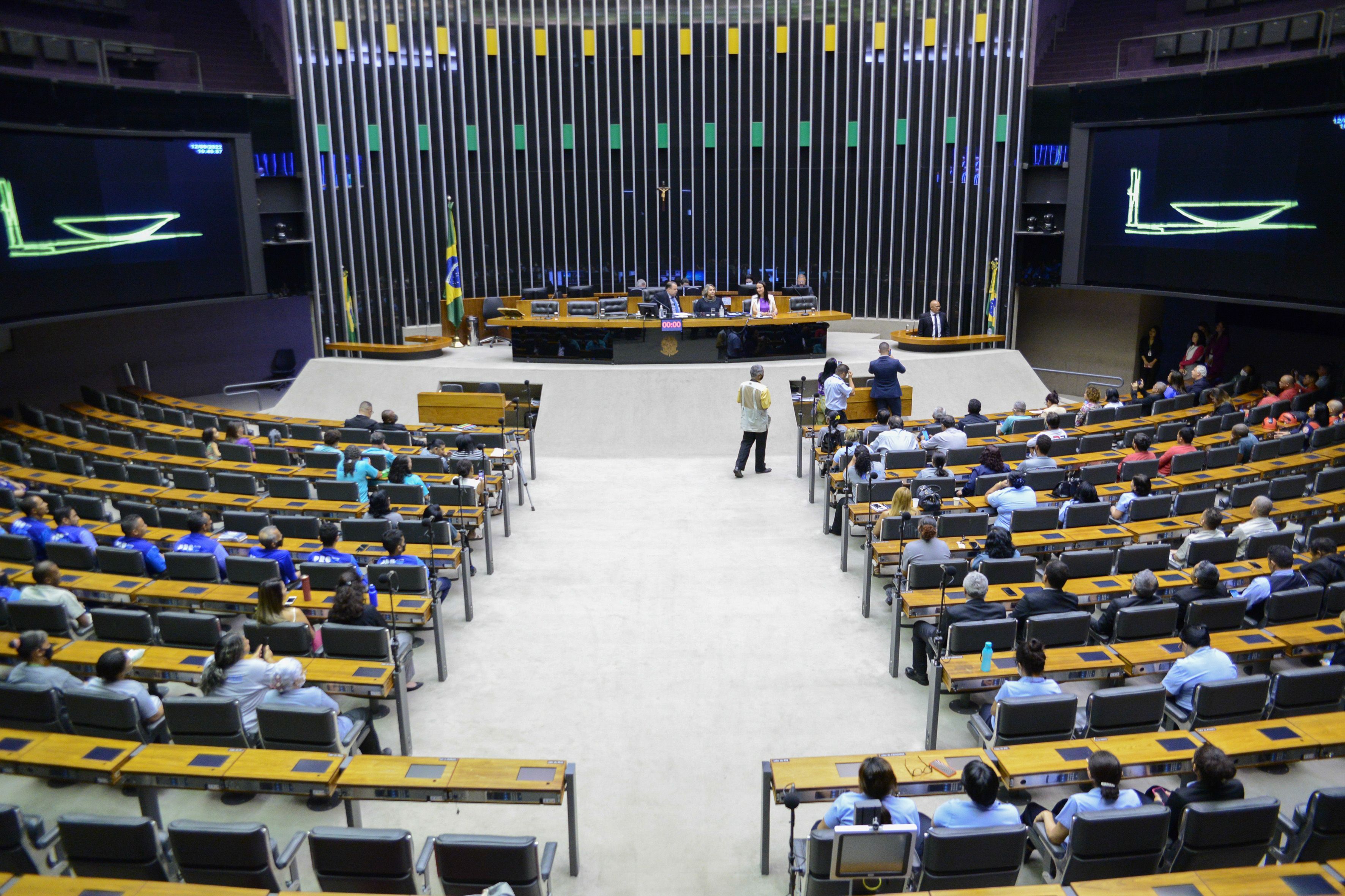 Vista geral do plenário da Câmara dos Deputados