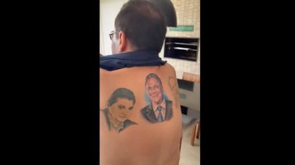 Senador Jorge Kajuru fez tatuagem em homenagem a Alvaro Dias