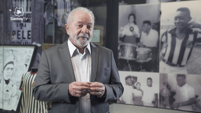 Lula em depoimento à SantosTV / Reprodução/ Santos TV