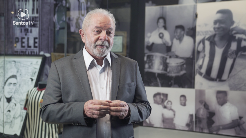 Lula em depoimento à SantosTV / Reprodução/ Santos TV