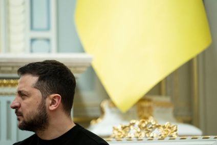 Volodymyr Zelenskiy, presidente da Ucrânia, em Kiev