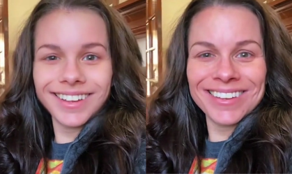 Usuária do TikTok testa o filtro