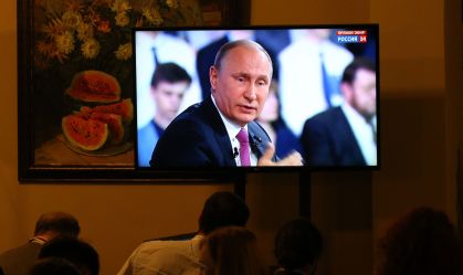 Russian President Vladimir Putin's Annual Televised Call-in-show In Moscow