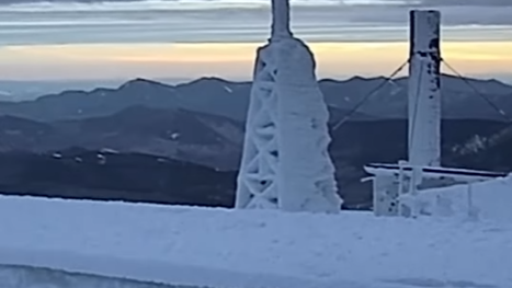 Nevasca no Monte Washington, em New Hampshire, nos EUA