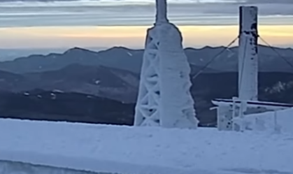 Nevasca no Monte Washington, em New Hampshire, nos EUA