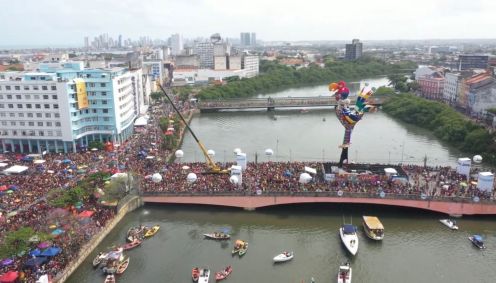 Bloco do Galo da Madrugada, em Recife, no Carnaval 2020