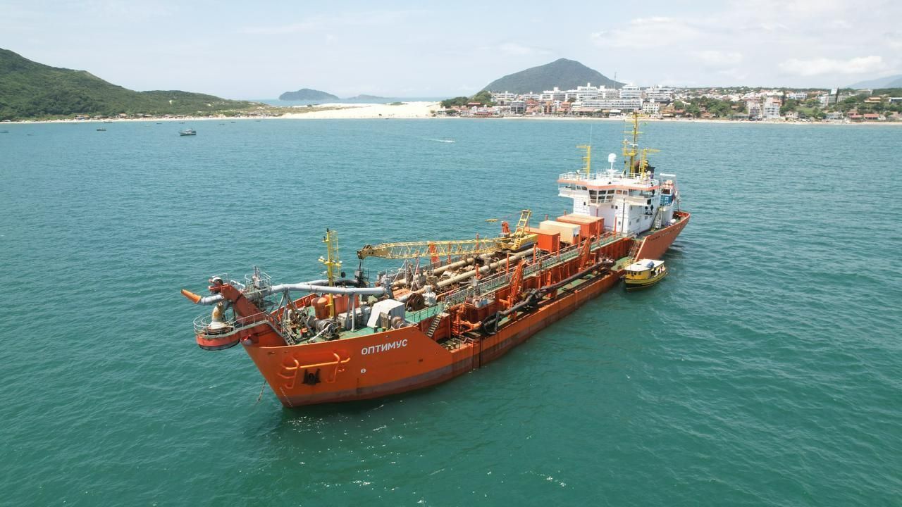 alargamento areia praia dos ingleses florianópolis sc