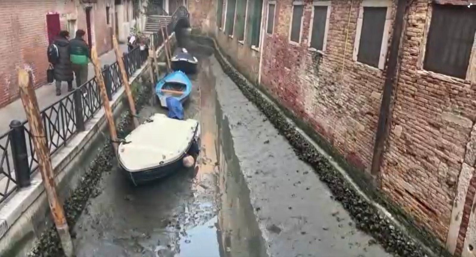 Canais de Veneza secos