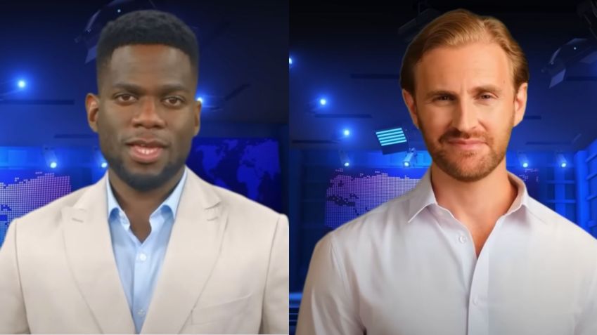 Avatares criados por meio de inteligência artificial se passam por apresentadores no canal do YouTube "House Of News Español". / Reprodução/ House Of News Español