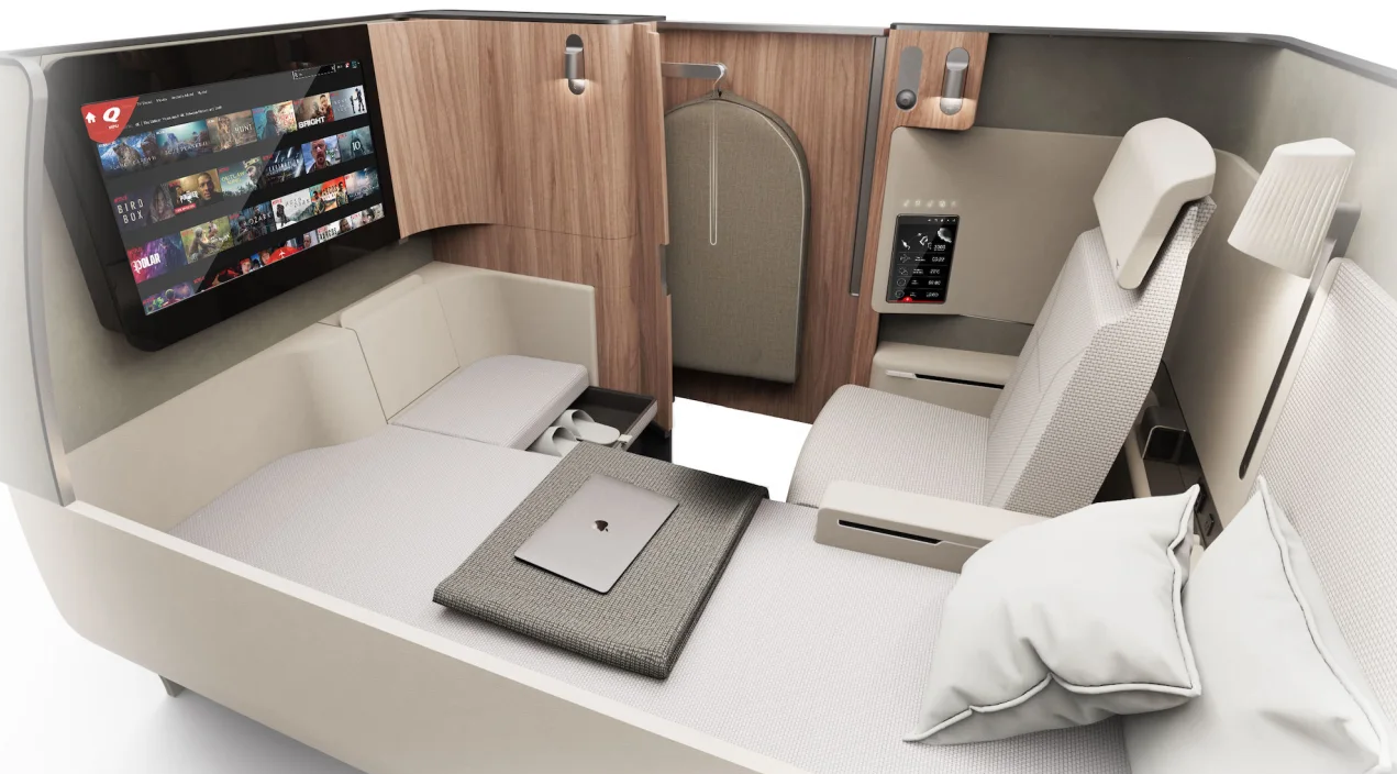 A Qantas recrutou cientistas do sono para ajudar a projetar suas cabines / Qantas Airways / Divulgação