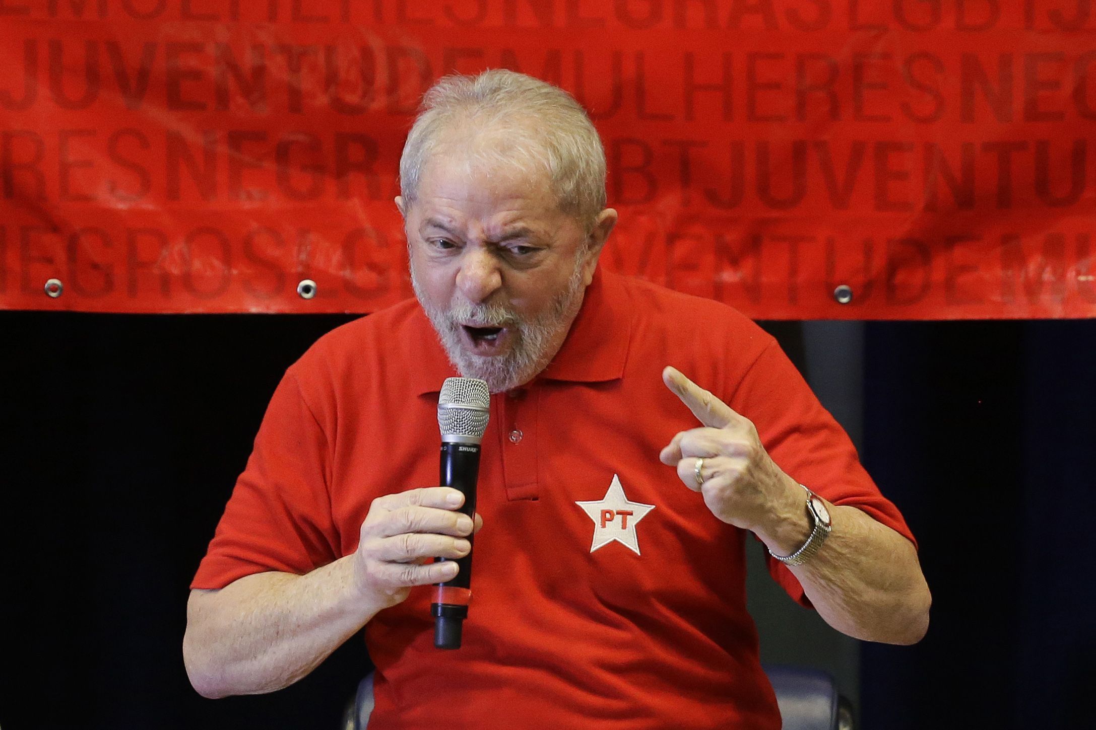 Luiz Inácio Lula da Silva (PT) durante evento do PT