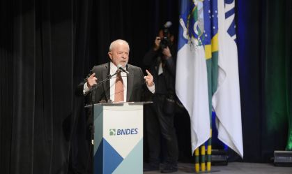 O presidente da República, Luiz Inácio Lula da Silva, durante pos