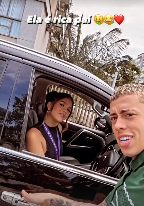 MC Daniel postou Mel Maia testando o carro novo / Reprodução/Instagram