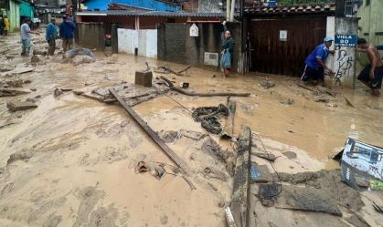 São Sebastião teve alagamentos com as fortes chuvas