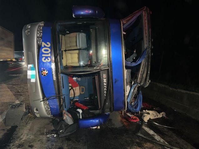 Acidente de ônibus na rodovia Régis Bittencourt, em SP, deixa pelo menos três mortos / PRF-SP