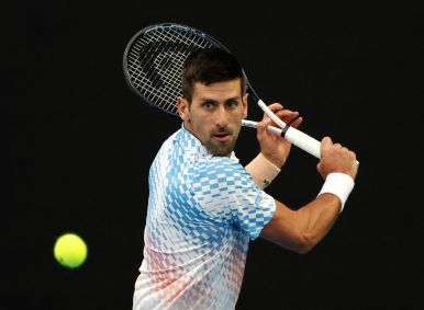 Novak Djokovic durante final do Aberto da Austrália