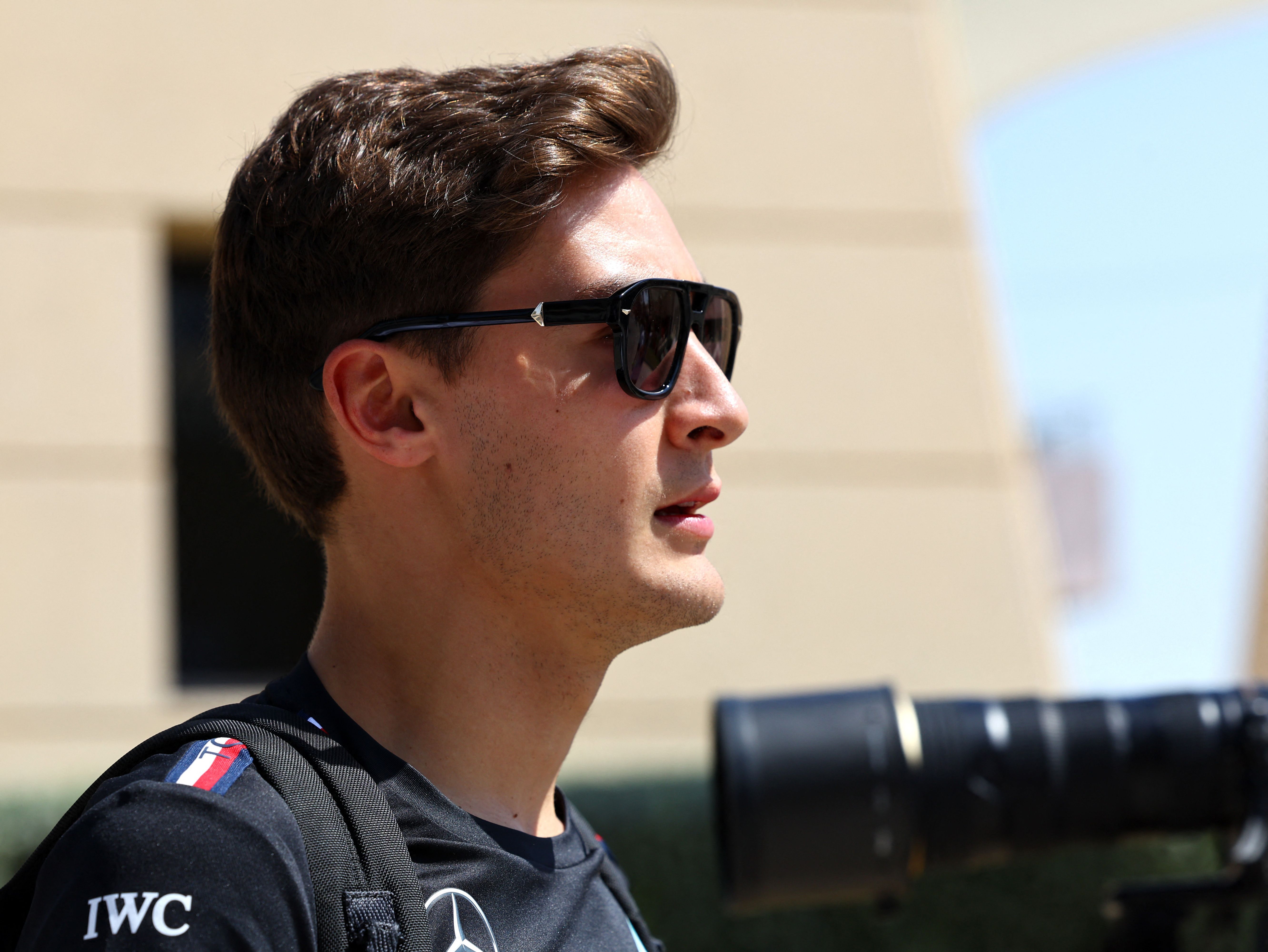 Piloto da Mercedes, George Russell, em Sakhir, Barein