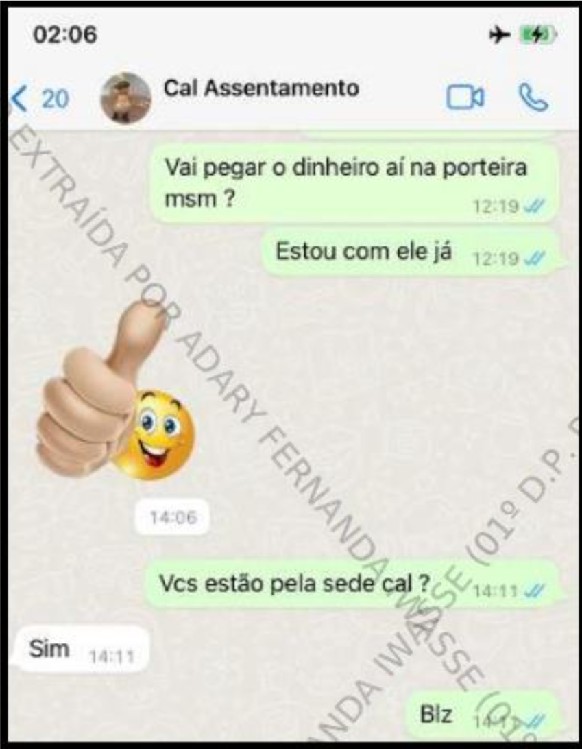 Conversa de WhatsApp entre produtor rural e integrante da Frente Nacional de Lutas (FNL) / Reprodução