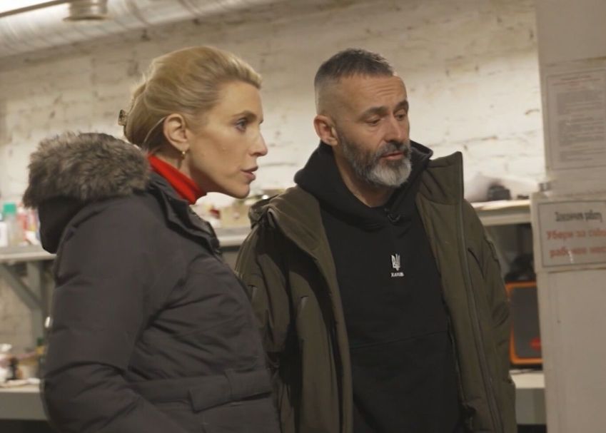 Clarissa Ward e o magnata da agricultura Vsevolod Kozhemyako / CNN