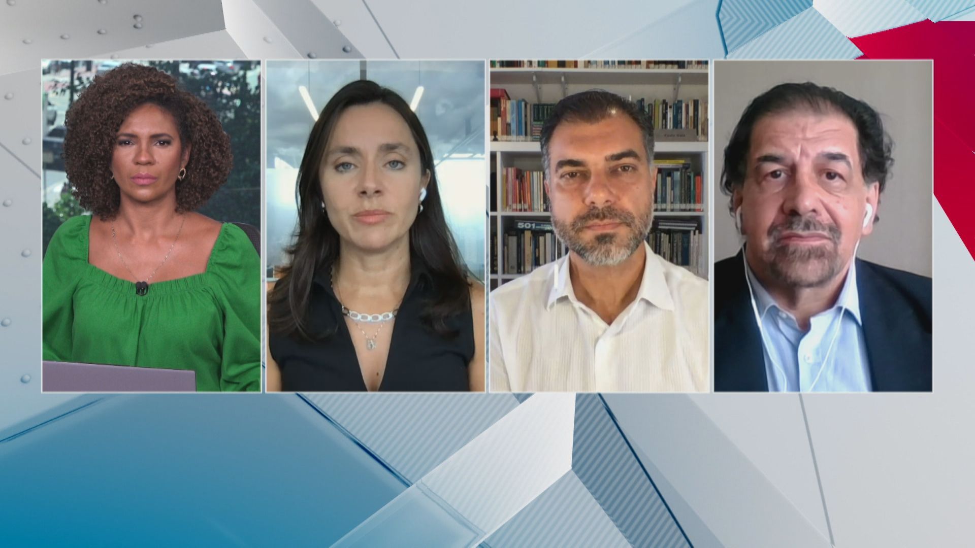 Rafaela Vitoria, economista-chefe do Inter, Paulo Gala, economista-chefe do Banco Master, e Antonio Corrêa de Lacerda, doutor em economia e professor da Pontifícia Universidade Católica de São Paulo (PUC-SP)