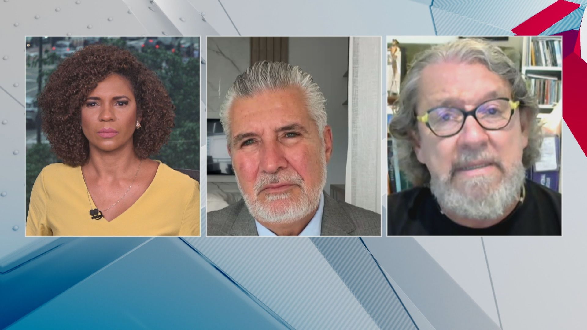 O desembargador Ivan Sartori e o advogado criminalista Antonio Carlos de Almeida Castro, o Kakay, em participação no Painel CNN