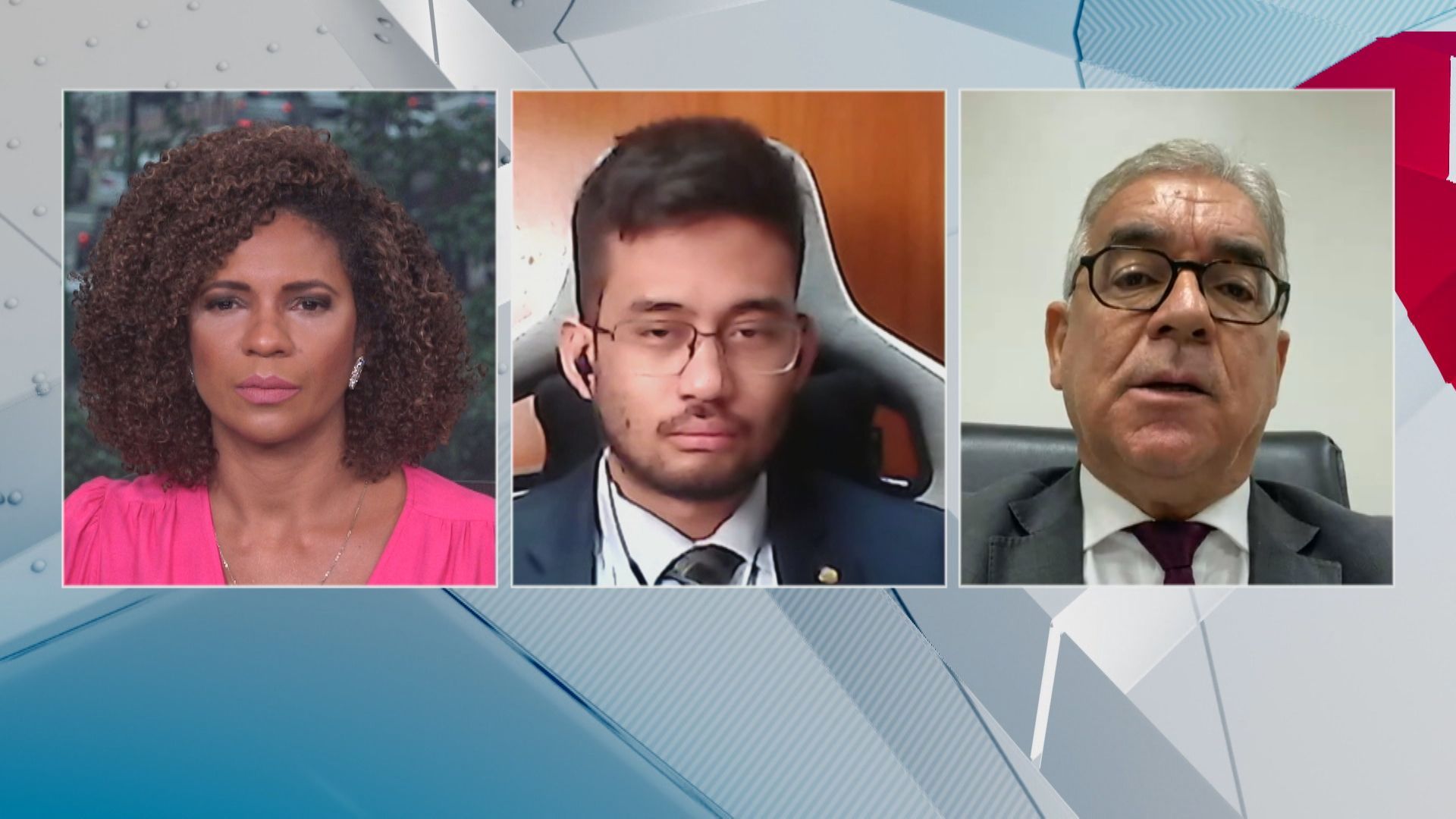Deputados federais Kim Kataguiri (União Brasil-SP) e Zé Neto (PT-BA) debatem na CNN sob a mediação da âncora Luciano Barreto
