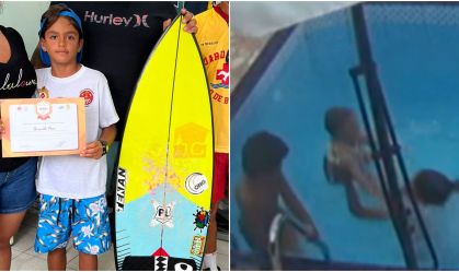 Garoto Bernardo salvou o primo de 1 ano e 9 meses de afogamento