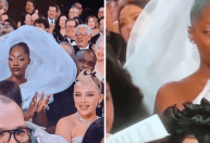 Vestido de indicada ao Oscar bloqueia visão da plateia e viraliza; veja