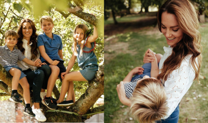 Kate Middleton com os três filhos
