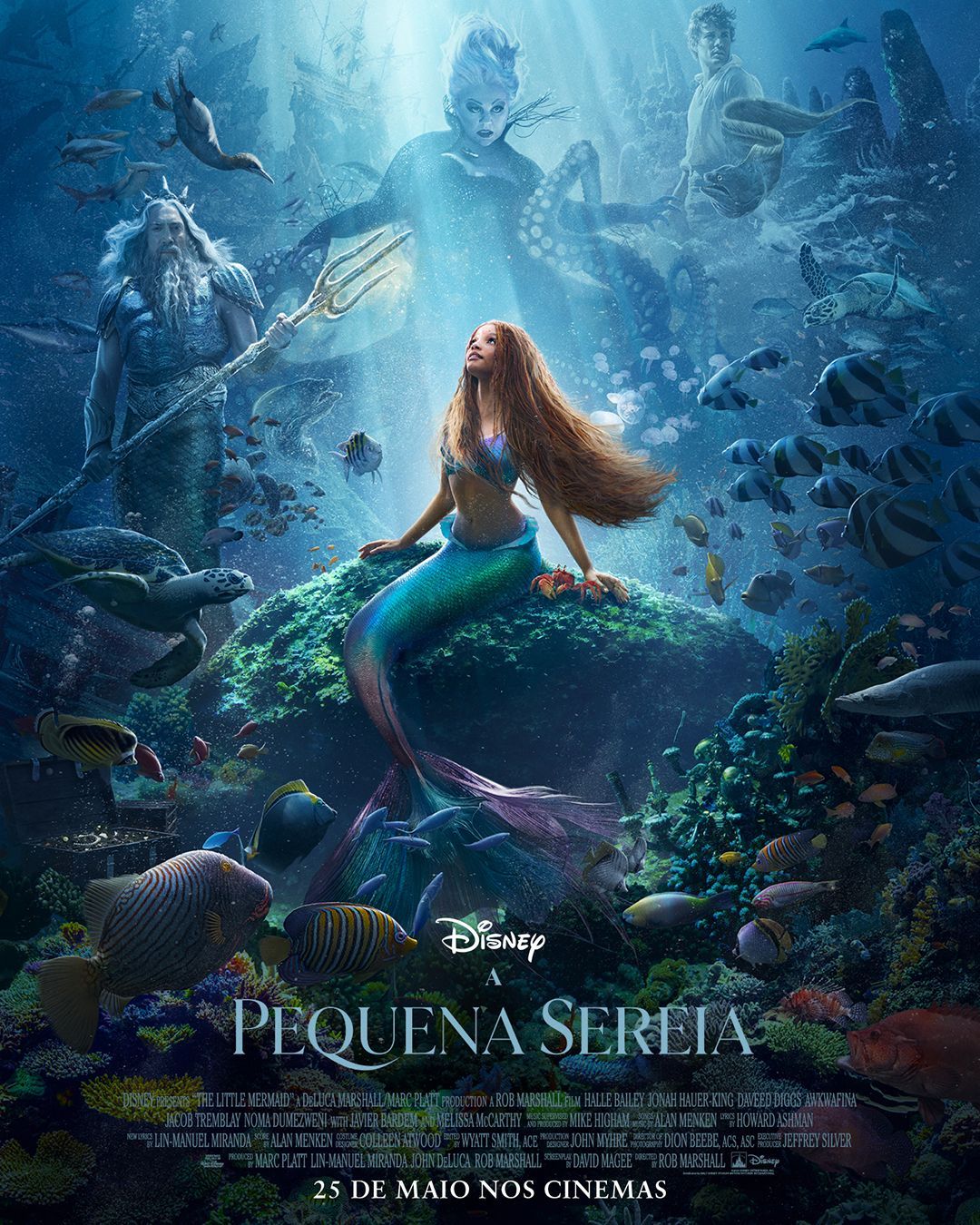 Pôster oficial do live-action de "A Pequena Sereia" / Divulgação/Disney