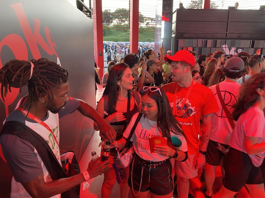 Ação da Coca-Cola no Lollapalooza Brasil. / Léo Lopes / CNN