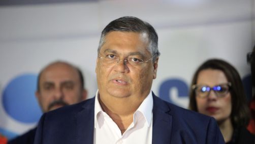 O ministro da Justiça e Segurança Pública, Flávio Dino, durante entrevista coletiva em Natal (RN)