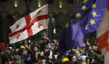 Protest against bill on foreign influence transparency in Tbilisi
