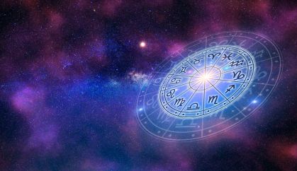 Imagem dos signos do zodíaco, aparecendo os 12 de forma mística