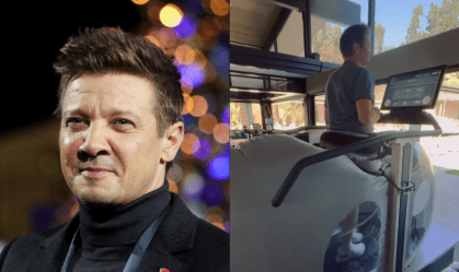 Jeremy Renner - Esteira acidente (1)