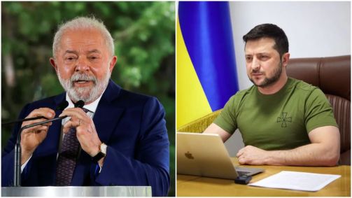 Presidentes Luiz Inácio Lula da Silva e Volodymyr Zelensky