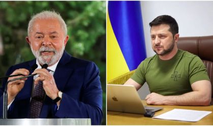 Presidentes Luiz Inácio Lula da Silva e Volodymyr Zelensky