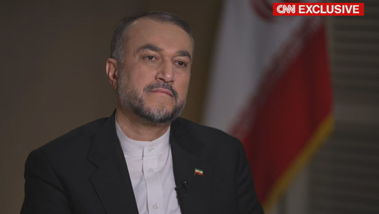 Ministro das Relações Exteriores do Irã, Hossein Amir-Abdollahian, em entrevista a Christiane Amanpour, da CNN