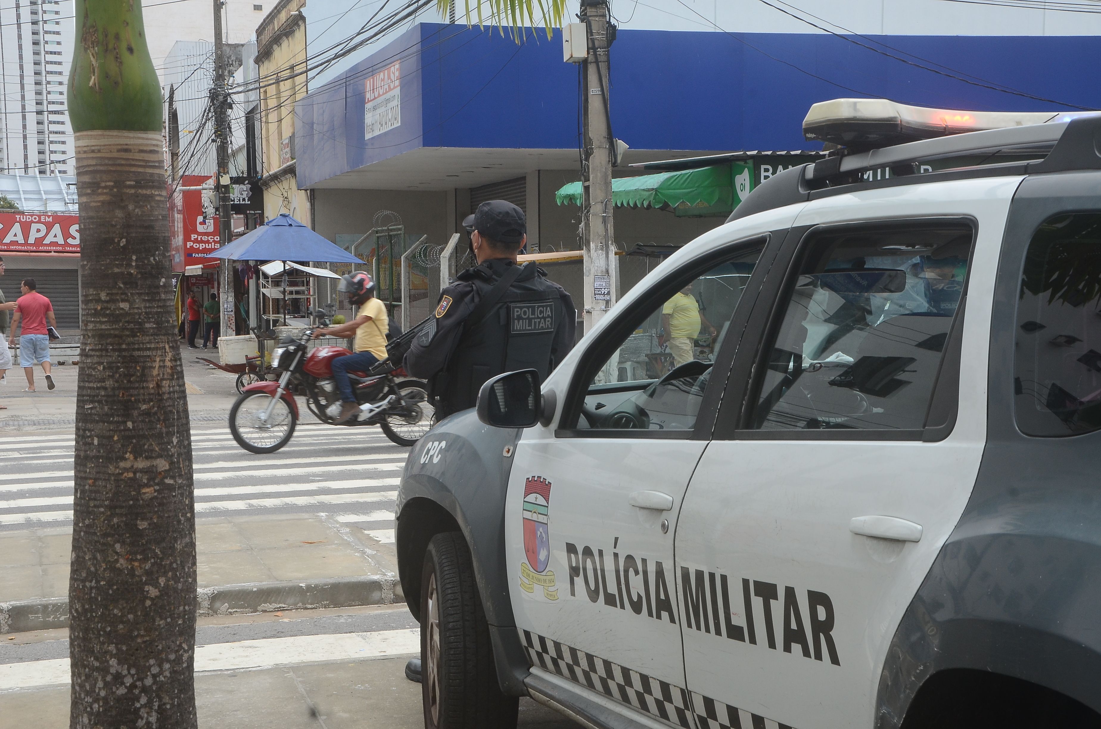 Policiamento nas ruas da cidade de Natal, no Rio Grande do Norte, após os ataques criminosos