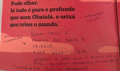Com críticas a religiões de matriz africana, mãe vandaliza livro infantil de Emicida