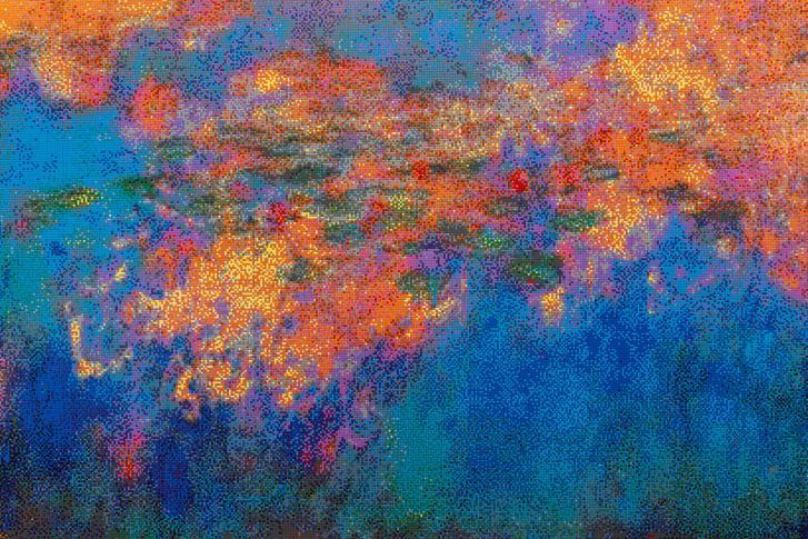 A recriação de Ai Weiwei de obra de Monet exigiu centenas de milhares de peças de Lego / Ela Bialkowska/OKNO studio