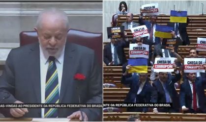 Lula é alvo de protestos de deputados de extrema-direita em Portugal e rebate: “Cena ridícula”