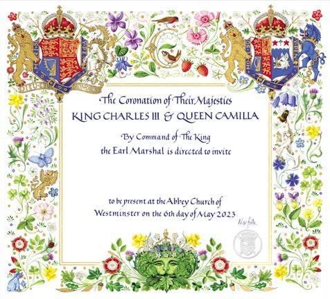 Convite para a coroação do rei Charles III. / Reuters