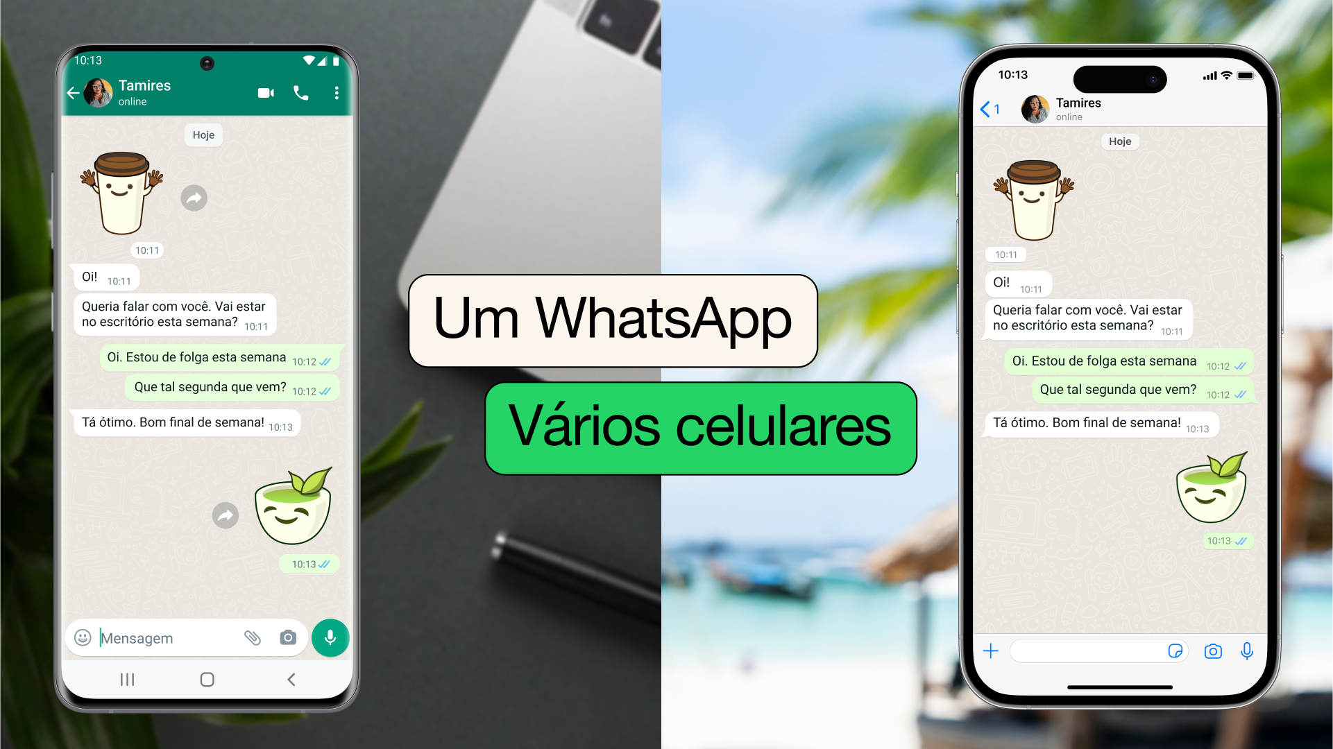 WhatsApp permite usar mesma conta em até quatro celulares. / Divulgação/ WhatsApp