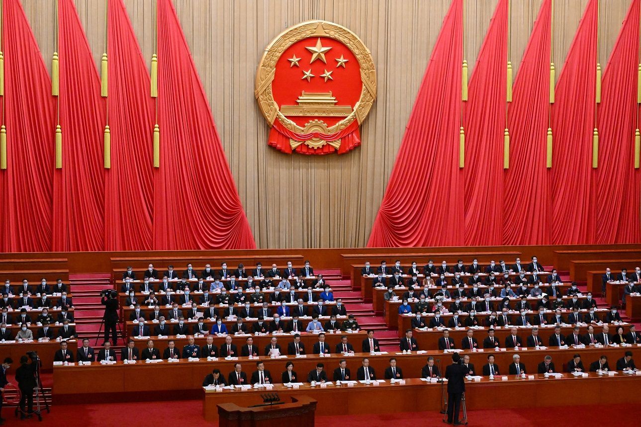 Uma visão geral da sessão de encerramento no Congresso Nacional do Povo (APN), no Grande Salão do Povo, em Pequim, China