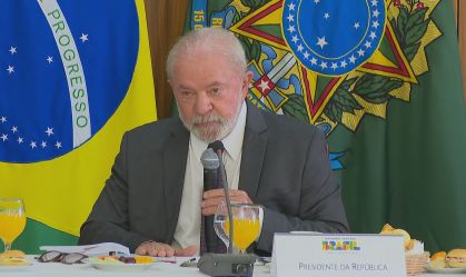 Presidente Luiz Inácio Lula da Silva (PT) durante café da manhã com jornalistas no Palácio do Planalto