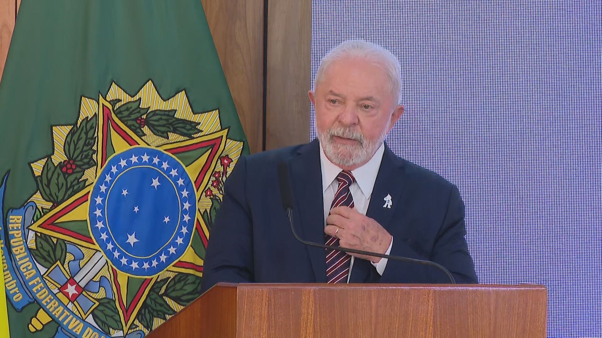 Presidente Luiz Inácio Lula da Silva (PT) faz balanço dos 100 dias de governo em cerimônia em Brasília